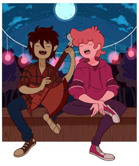 adventure time gumlee|marshall lee and prince bubblegum.